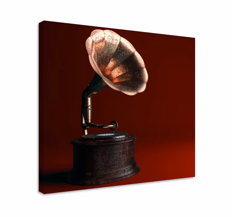 Wandbilder vintage klassisches grammophon - TenStickers