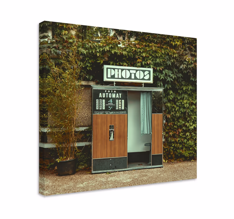 Wandbilder Vintage Grüner alter fotoautomat - TenStickers
