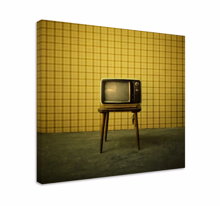 Wandbilder vintage retro fernsehtisch - TenStickers