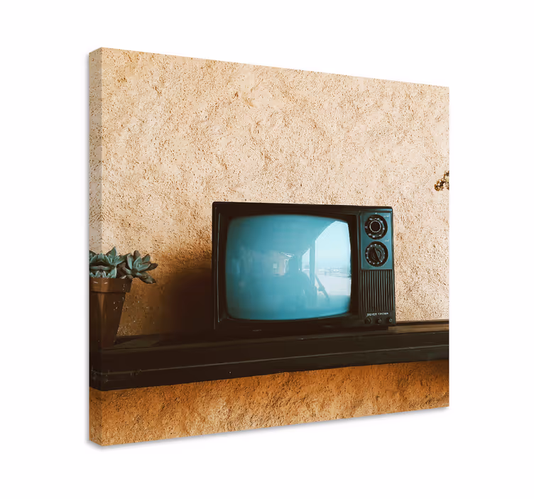 Wandbild Wohnzimmer Original alter vintage fernseher - TenStickers