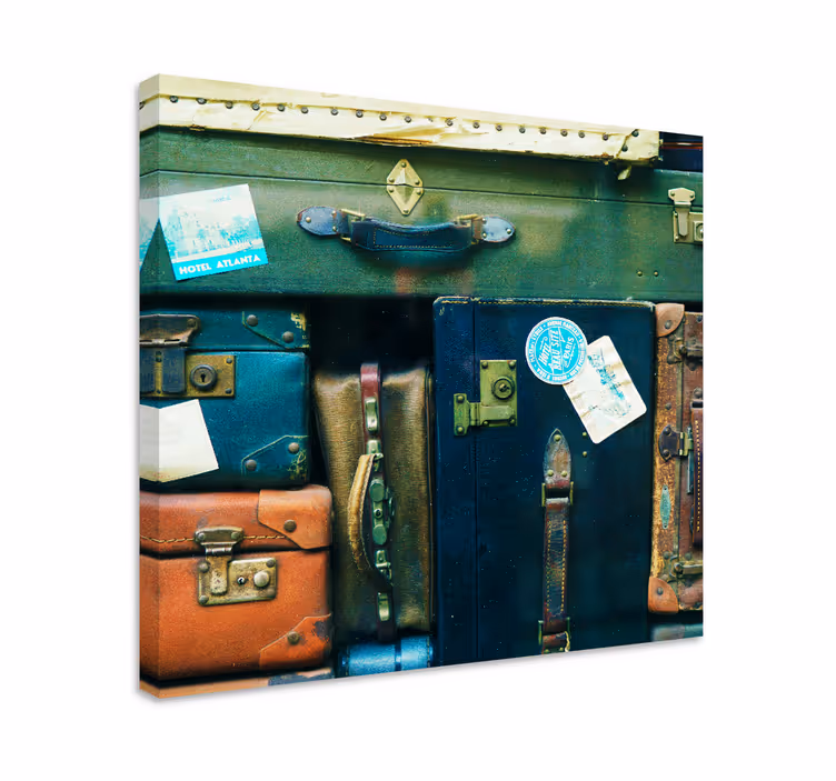 Wandbilder vintage kofferreise kollektion - TenStickers