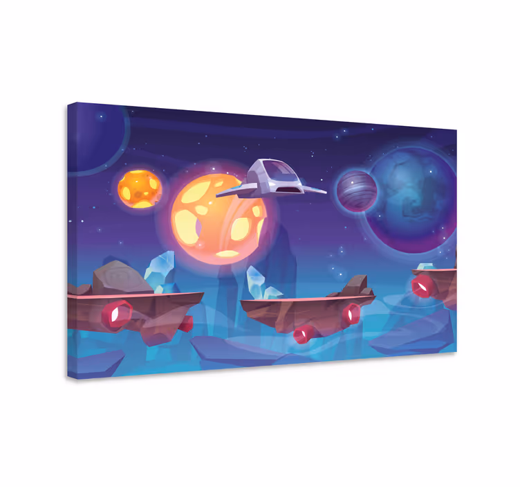Wandbild gaming weltraumabenteuer szene - TenStickers