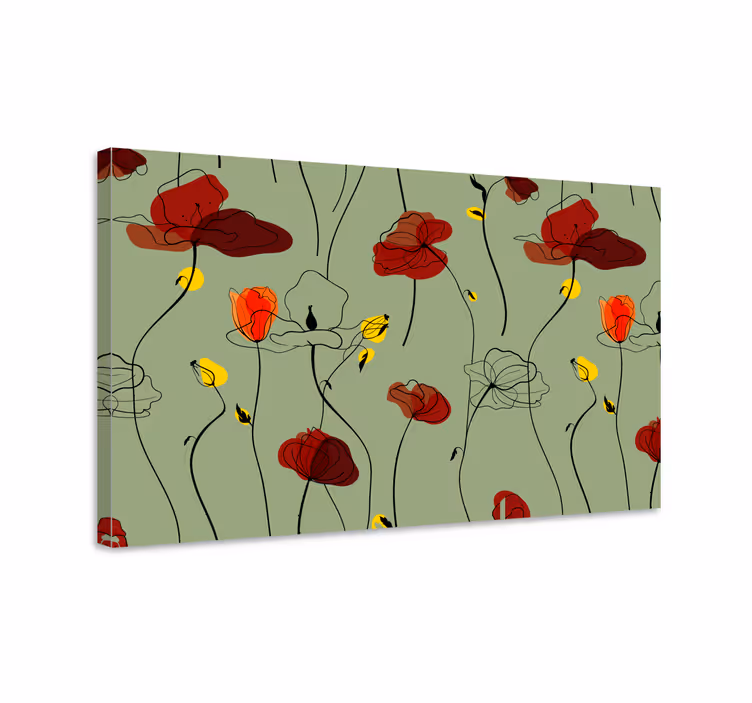 Leinwandbild mit mohnblumenmotiv - TenStickers