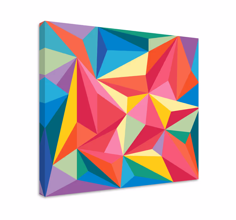 Geometrische Wandbilder buntes dreiecksmuster - TenStickers