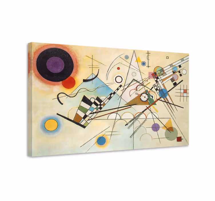 Leinwandbild abstrakt geometrische formen komposition - TenStickers