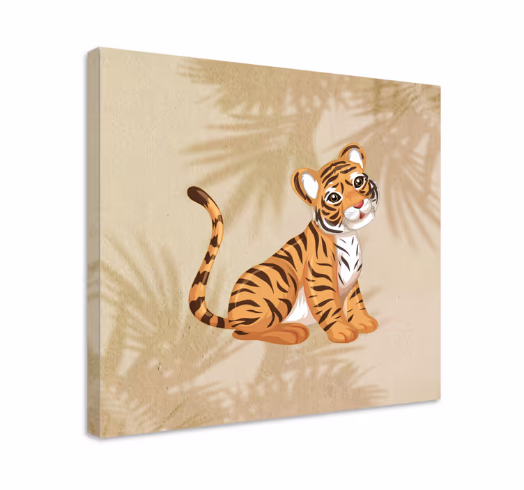 Wandbild Elefant Baby-tiger-porträt - TenStickers