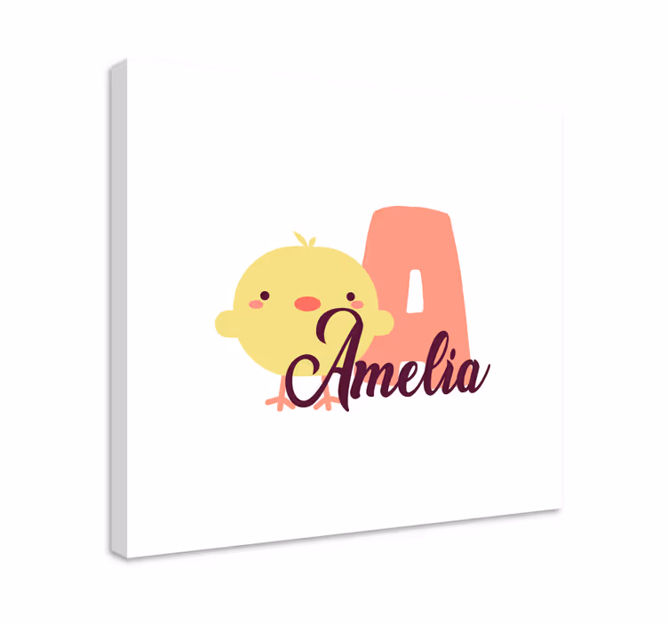 Leinwandbild babys mit süßem küken design - TenStickers