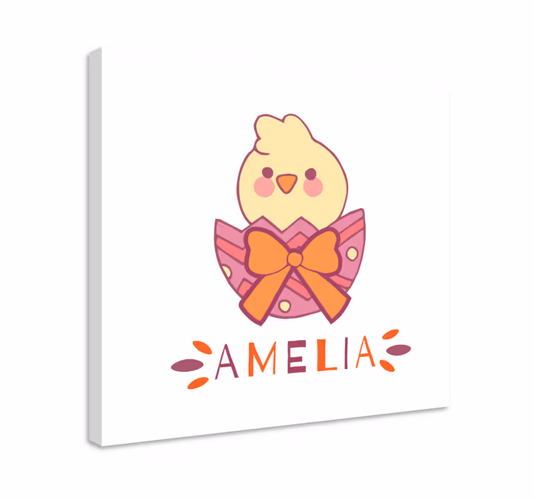Leinwandbild kinder niedliche kükenillustration - TenStickers