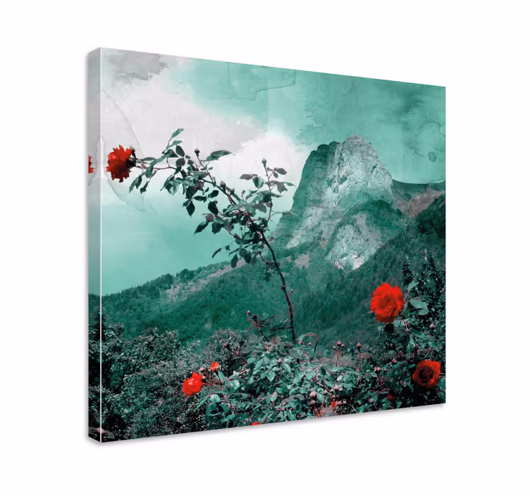 Wandbilder Landschaft bergrose - TenStickers