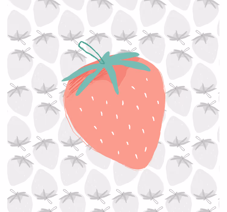 Leinwandbild obst erdbeerillustration - TenStickers