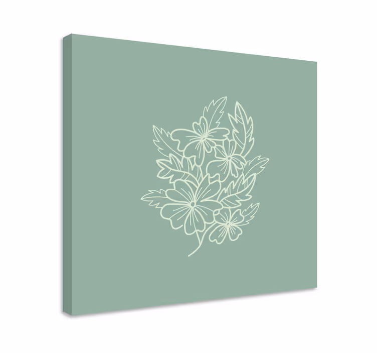 Leinwandbild Küche Grün minimalistisch schön - TenStickers