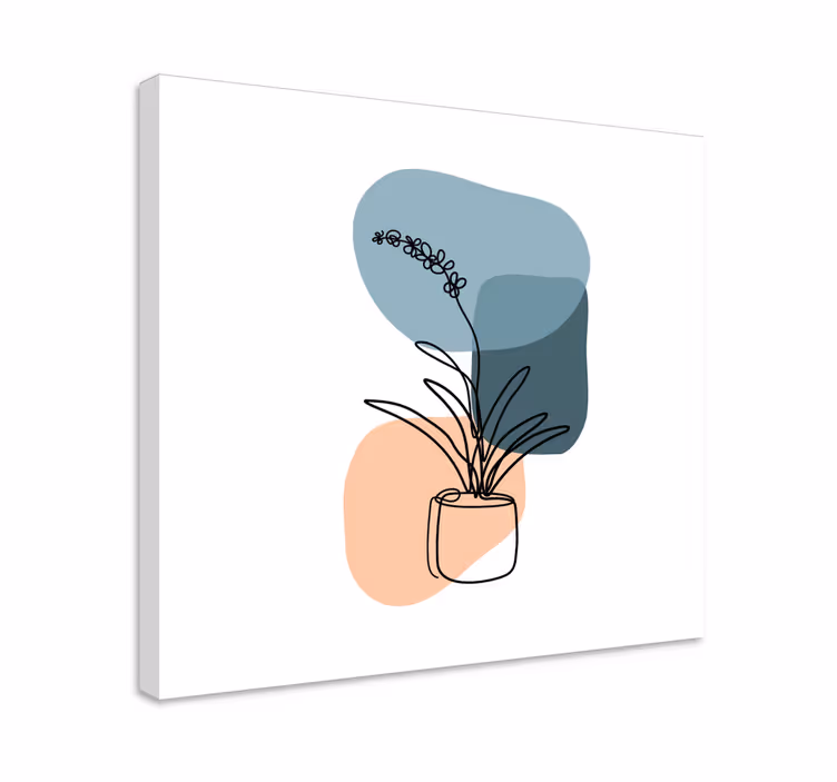 Leinwandbild mit stilisierten pflanzenformen - TenStickers
