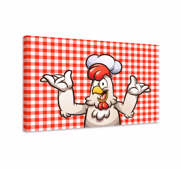 Leinwandbild Vogel Cartoon-hühnerkoch - TenStickers