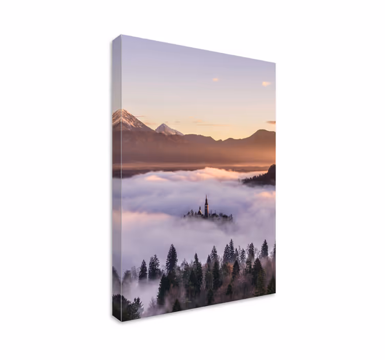 Wandbilder landschaft bezauberndes bergschloss - TenStickers