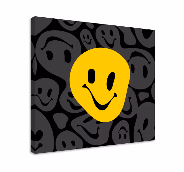 Leinwandbild Teenager Gelber smiley - TenStickers