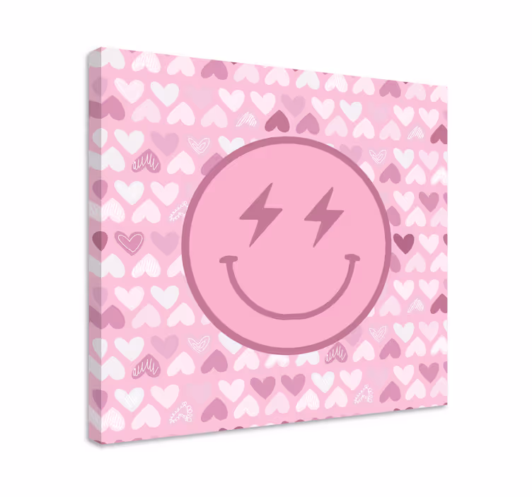 Wandbild motivation mit glücksface icon - TenStickers