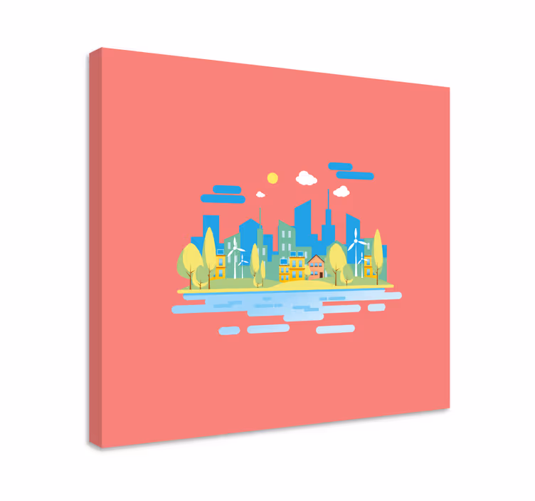 Leinwandbild moderne stadtlandschaft - TenStickers