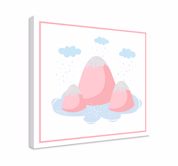 Leinwandbild elegant pinke berglandschaft - TenStickers