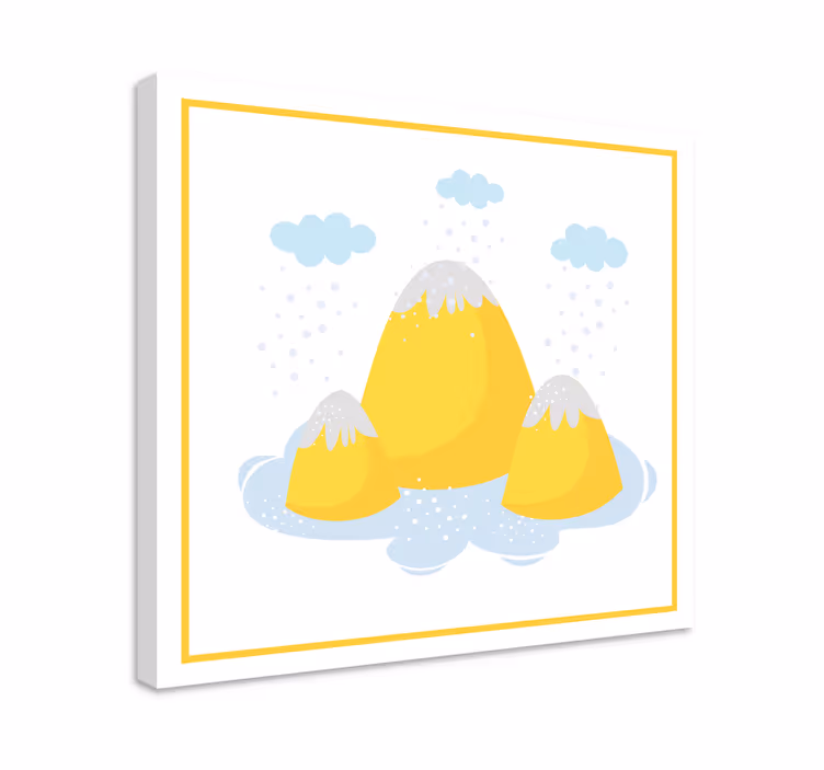 Wandbilder landschaft gelbe berggipfel - TenStickers