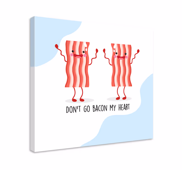 Wandbild tier mit tanzenden bacon figuren - TenStickers