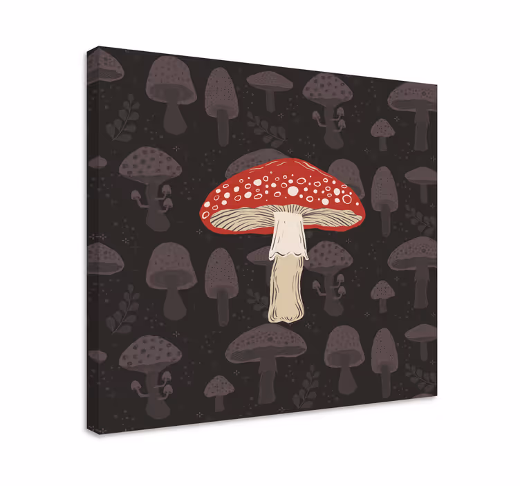 Leinwandbild roter fliegenpilz - TenStickers