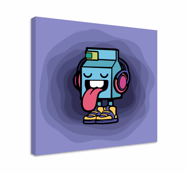 Leinwandbild cooler milchcartoon - TenStickers
