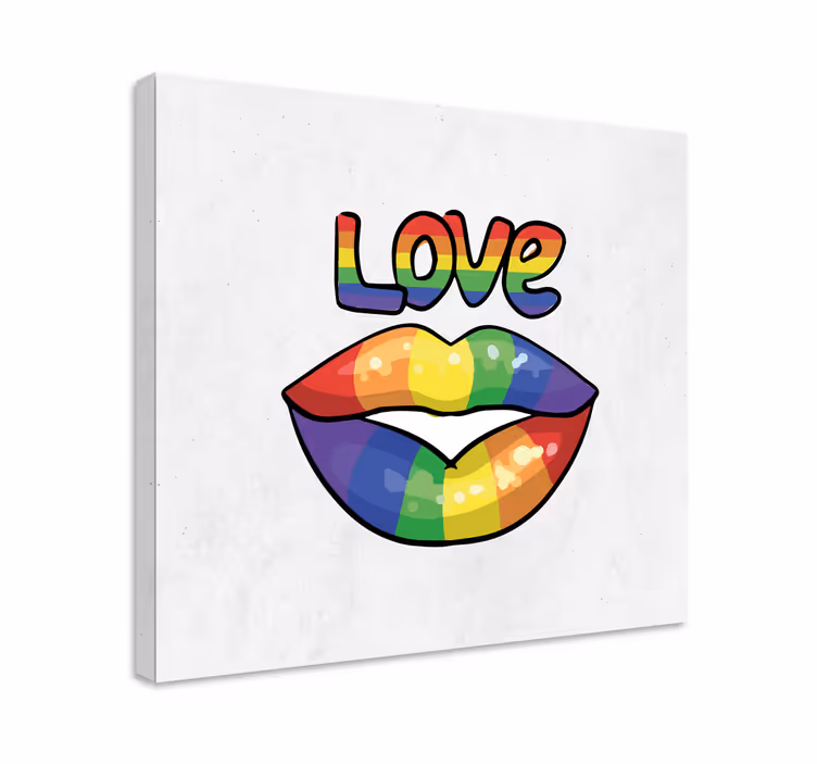 Wandbilder sprüche bunte liebeslippen - TenStickers