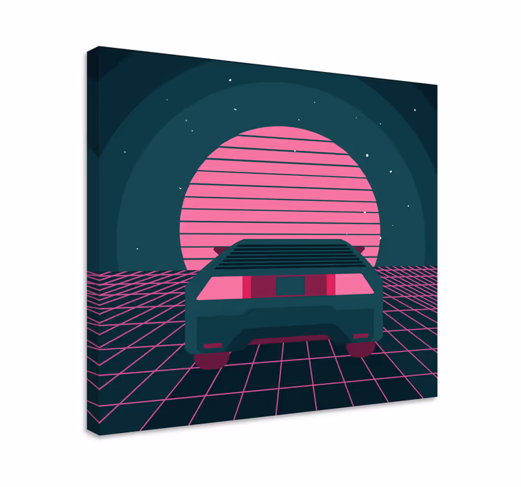 Wandbilder modern Bunter geometrischer oldtimer - TenStickers