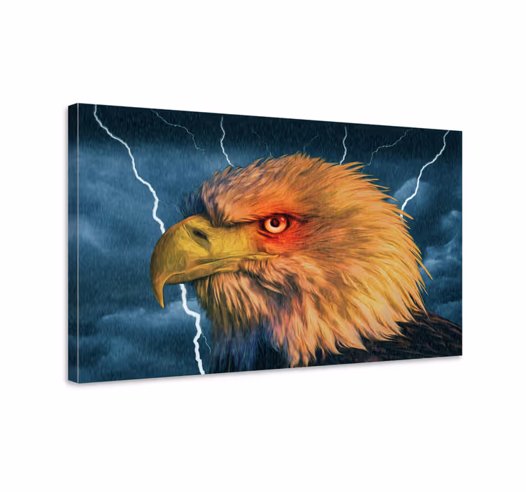3D Wandbilder Blauer elektrischer adler - TenStickers