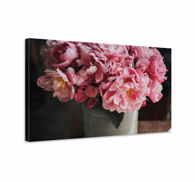 Leinwandbild pinkes pfingstrosenarrangement - TenStickers