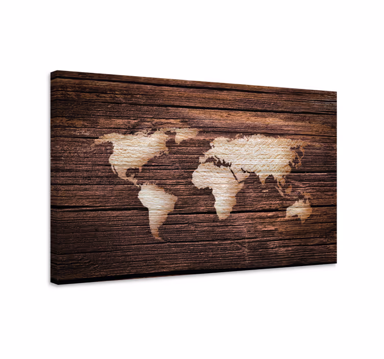 3D Wandbilder Holz braun - TenStickers
