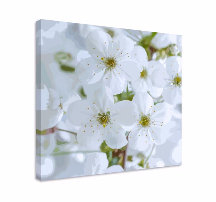 Leinwandbild Blume Weiße pastellfarben schöne blütenblätter - TenStickers