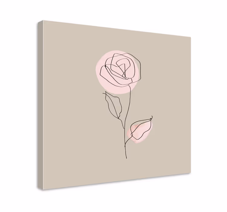 Leinwandbild elegante linie rose - TenStickers