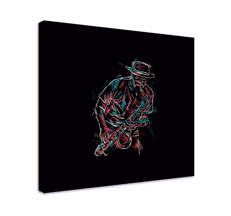 Wandbild musik saxophonspieler - TenStickers
