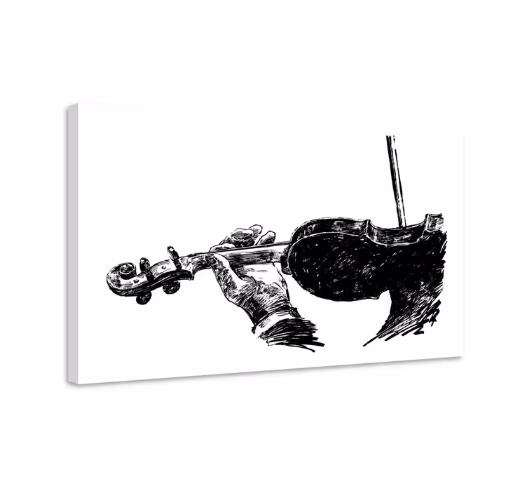 Wandbild musik violinist in aktion - TenStickers