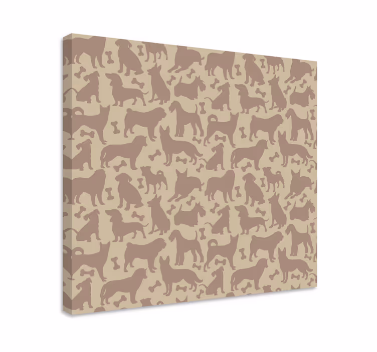 Wandbilder hunde mit verspielten hundemustern - TenStickers