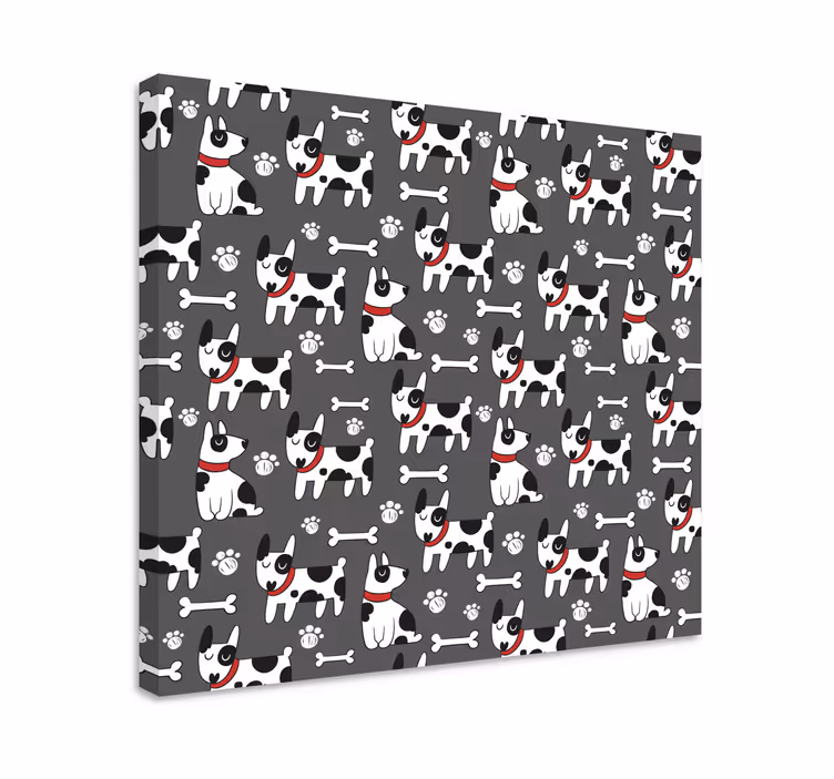 Wandbilder hunde mit verspielten hundemustern - TenStickers