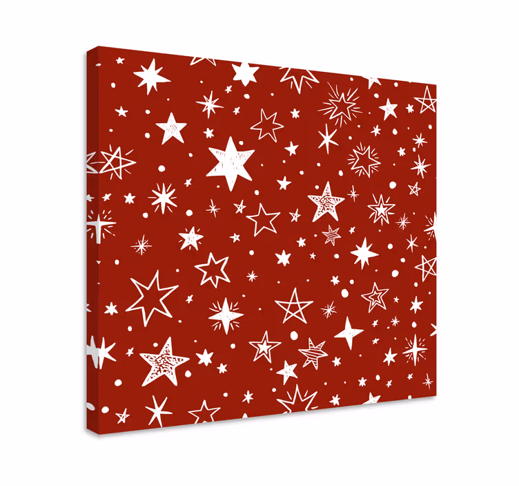 Kunst auf Leinwand Roter aquarellstern - TenStickers