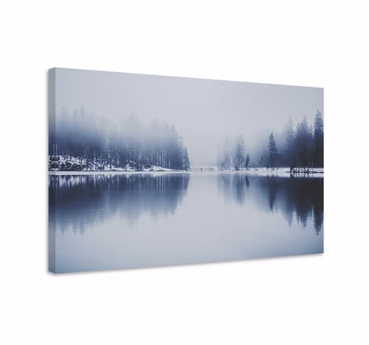 Wandbilder landschaft nebelwald reflexion - TenStickers