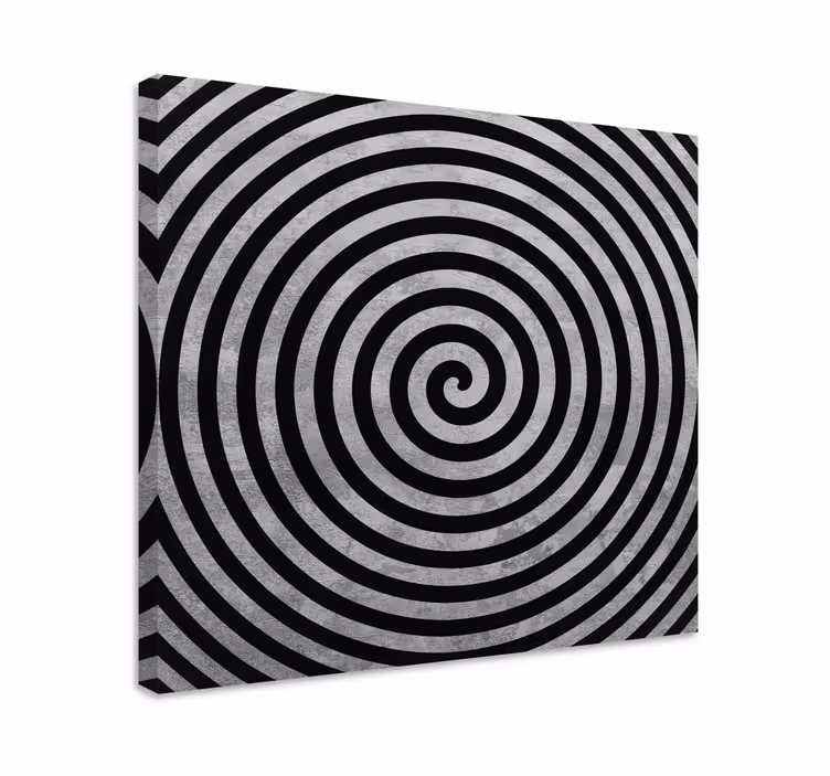 3D Wandbilder Schwarz-weißer wirbel - TenStickers