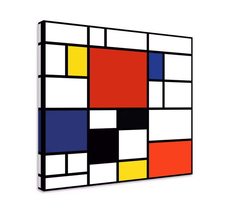 Leinwandbild abstrakt geometrische farbblöcke - TenStickers