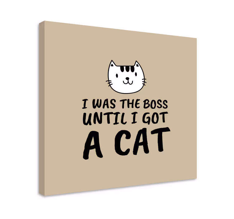 Wandbilder katzen mit lustigem katzenzitat - TenStickers