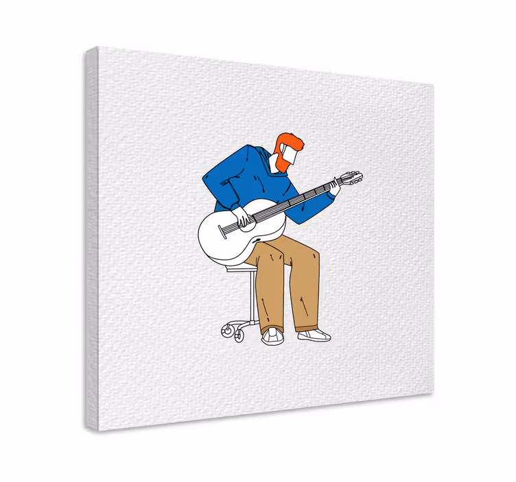 Wandbild musik gitarrist spielt musik - TenStickers