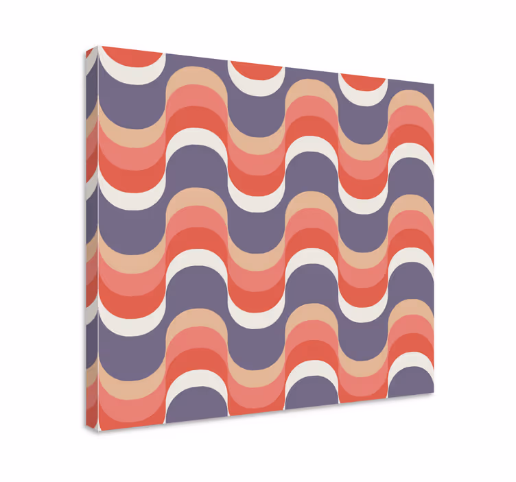 Wandbilder Vintage Geometrisches retro-groovy-muster - TenStickers
