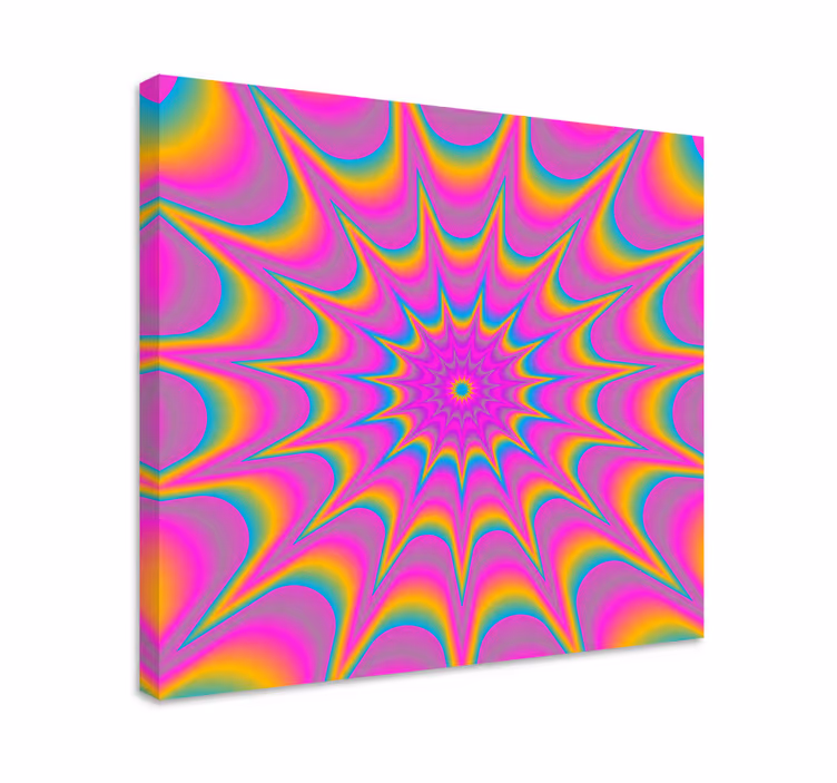 Wandbilder Vintage Psychedelischer optischer retro-star - TenStickers
