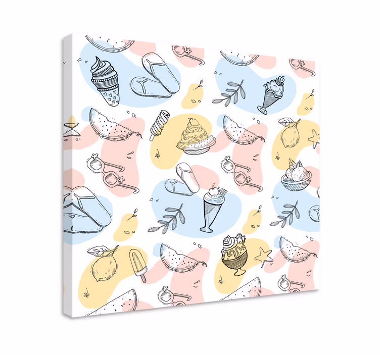 Leinwandbild ornament sommerleckereien ohne ende - TenStickers