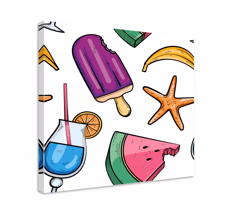 Leinwandbild obst sommerleckereien inspiriert von früchten - TenStickers