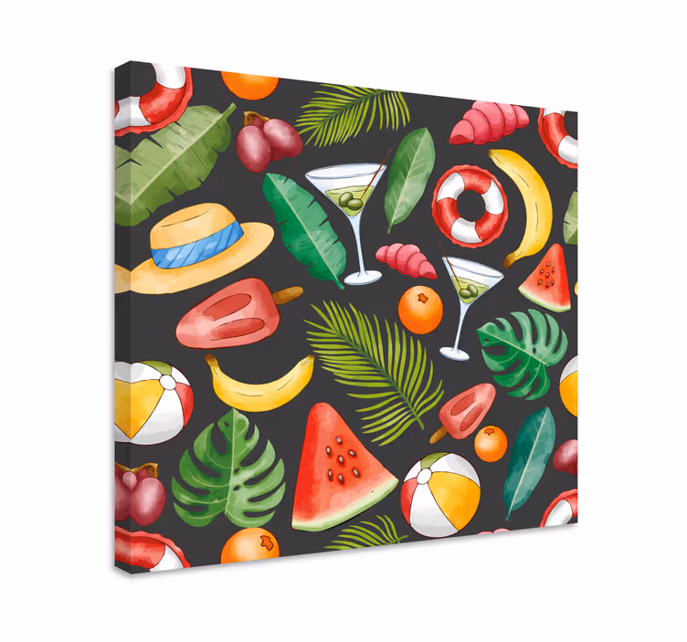 Leinwandbild obst im tropischen erfrischungsthema - TenStickers