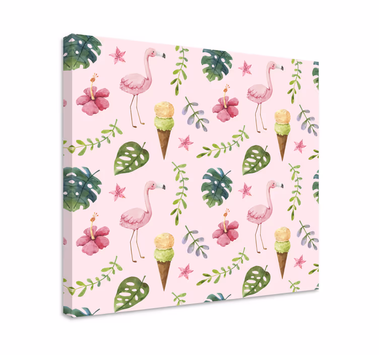 Wandbilder modern Originelles buntes aquarell sommermuster - TenStickers