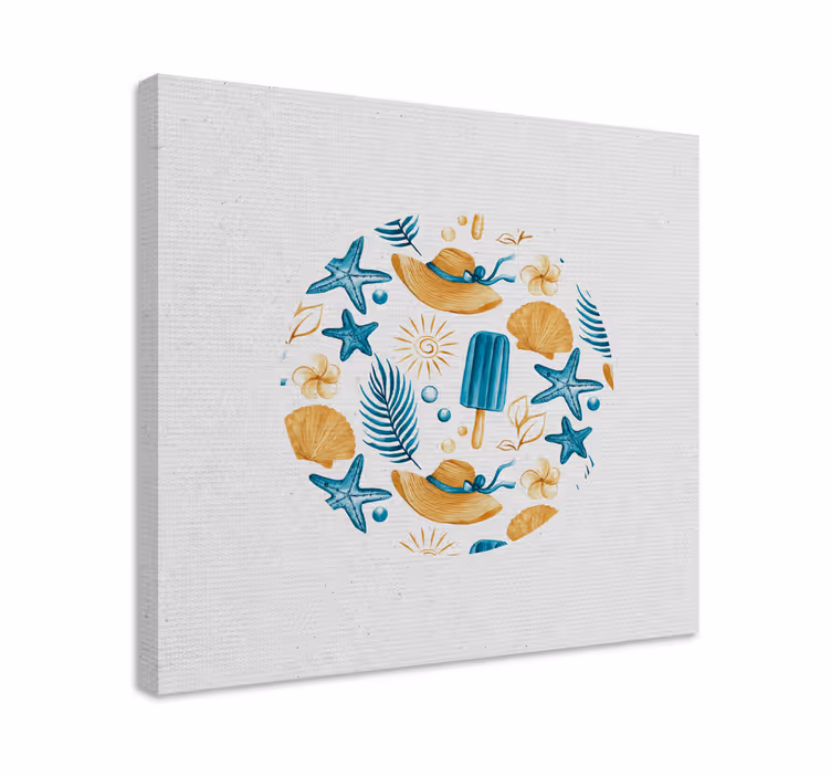 Leinwandbild meer sommer eiscreme - TenStickers